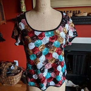 NWOT Modcloth Sequin Top